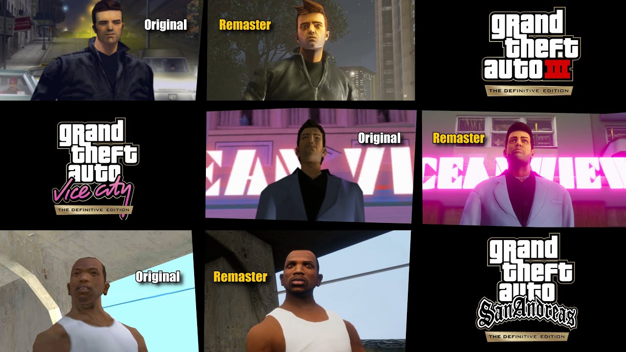 GTA Trilogy Remaster vs Original Trilogy All vehicles, All Characters and everything else