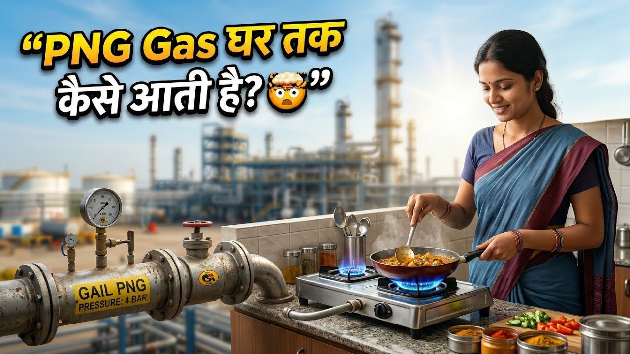 PNG Gas कैसे काम करती है? पाइप से घर तक आने का पूरा Process 🔥