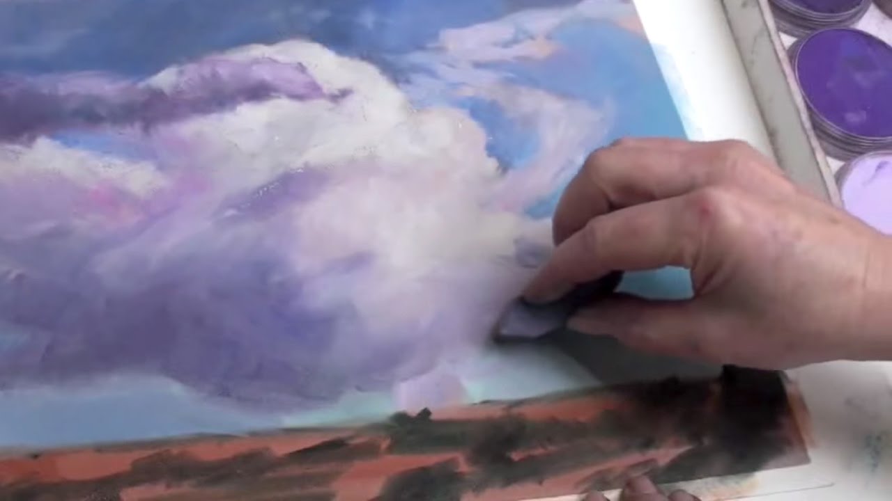 PanPastel Landscape Painting Techniques - Cloudy Skies
