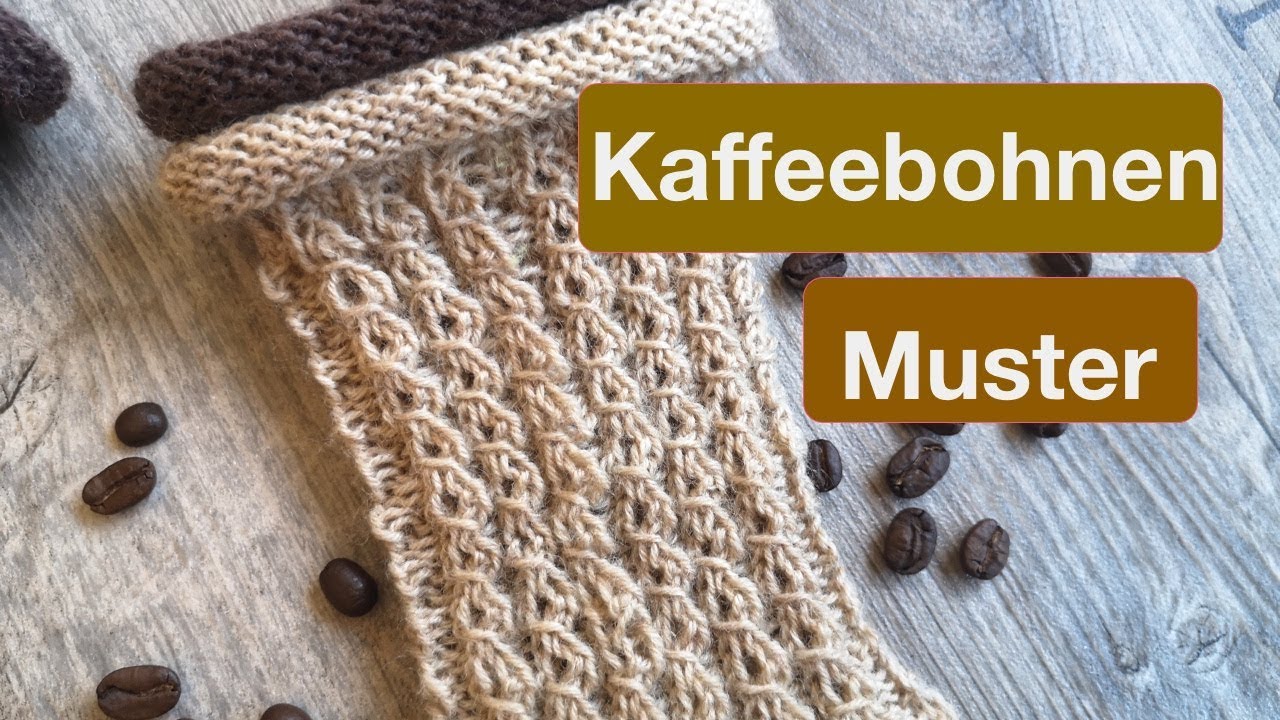 Kaffeebohnenmuster stricken | Socken stricken im Kaffeebohnenmuster