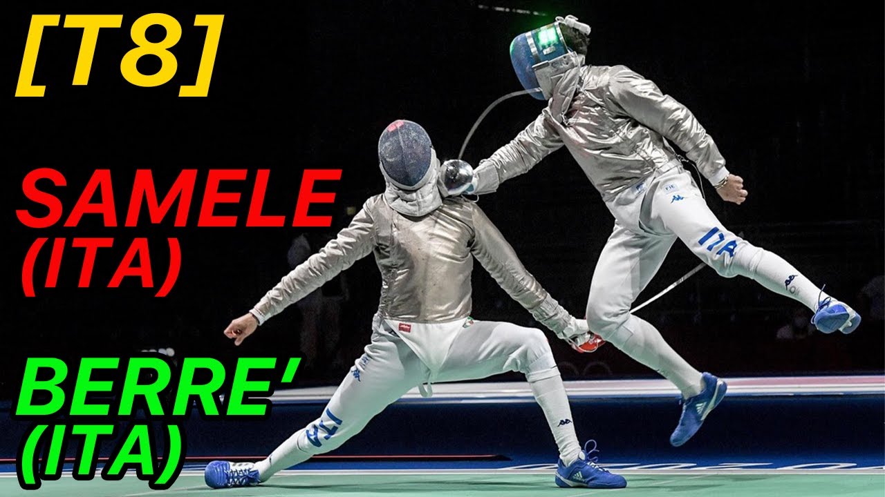 Tokyo 2021 [T8] Samele (ITA) v Berre' (ITA) | Olympic Fencing | Men's Sabre Individual Highlights