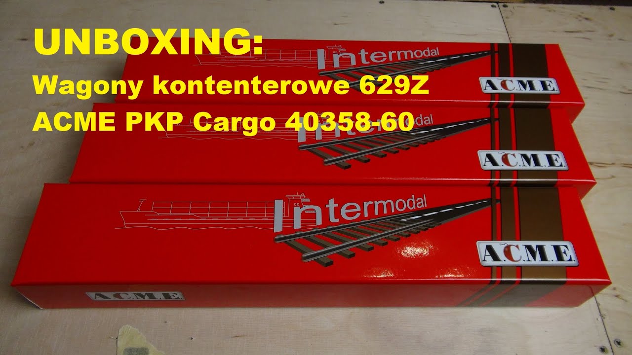 UNBOXING: Wagony kontenterowe 629Z ACME PKP Cargo 40358, 40359 i 40360