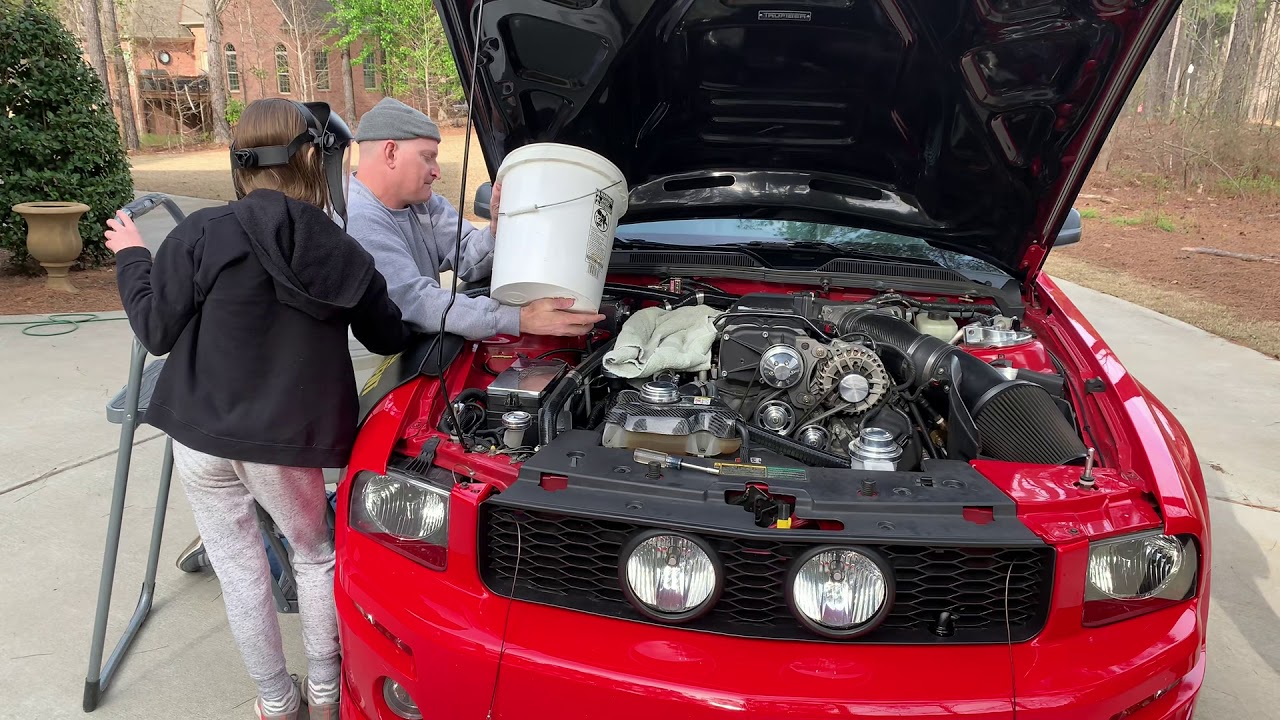 Stewart EMP intercooler pump on Mustang with 1&rdquo; lines