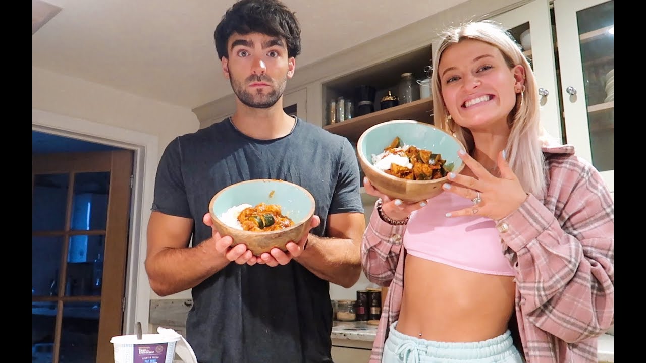 SHE FAKE TANNED ME & WE COOKED A HEALTHY CURRY!!
