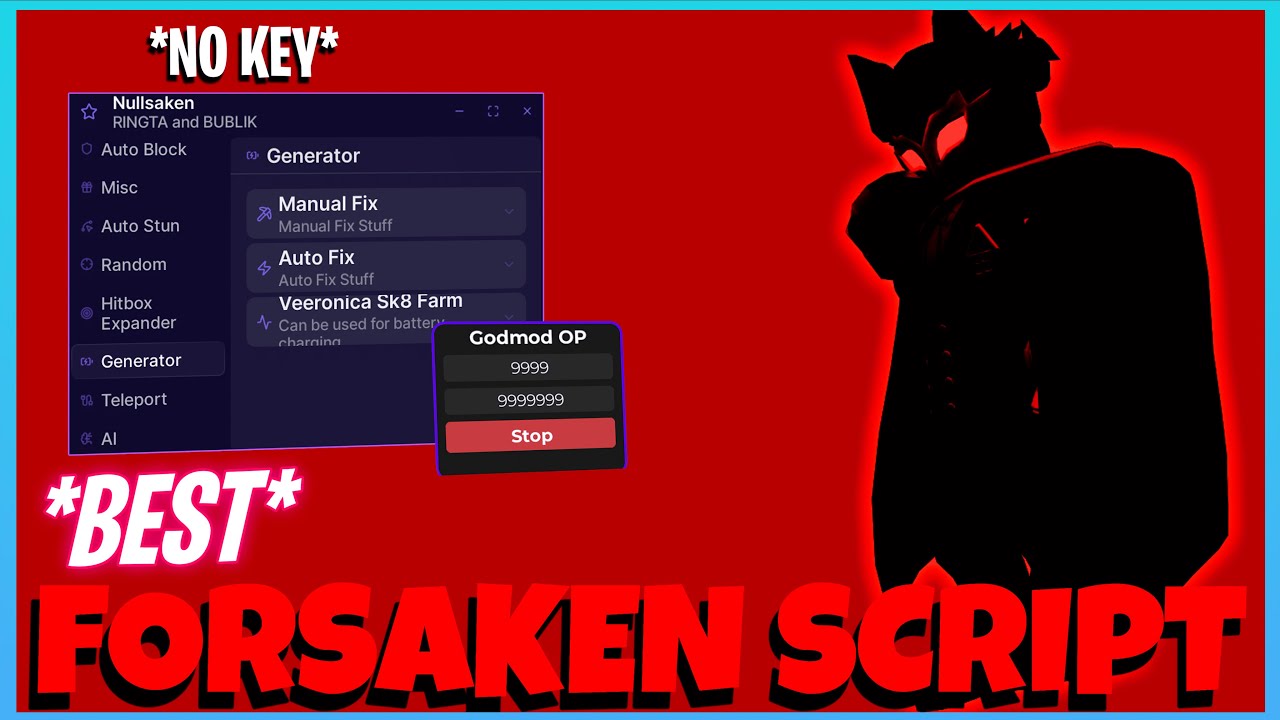 Forsaken Script - AI Farm, Auto AI Killer, Inf Stamina, Inf Speed, Auto Generator And More!
