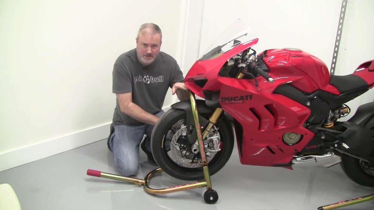 Pit Bull Hybrid Headlift Ducati Panigale V4 Demonstration Video, Hybrid Dual Lift, 1199, 1299, 959