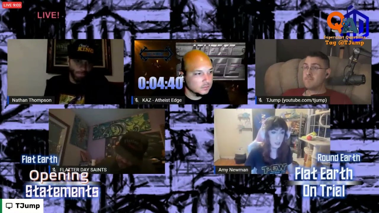 Flat Earth DEBATE 2, Nathan Thomson & Flaterday Saint vs TJump & Amy