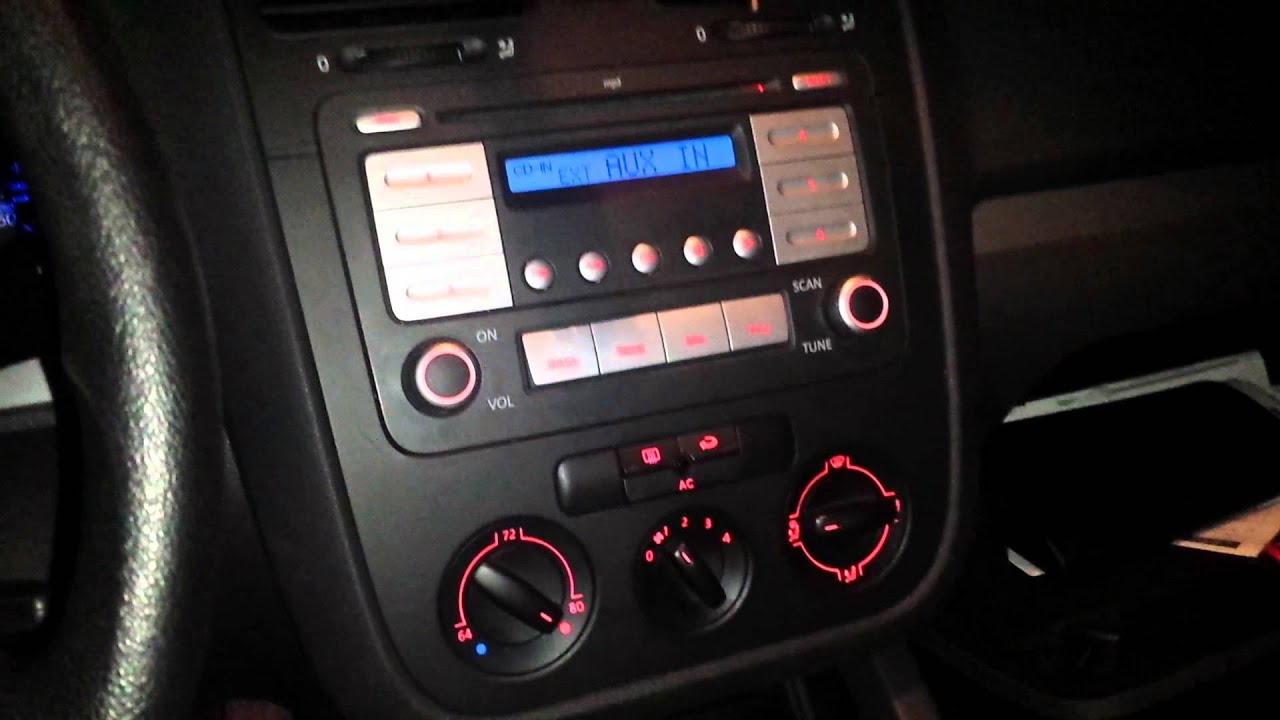 Aux port location 07+ VW jetta 2.5