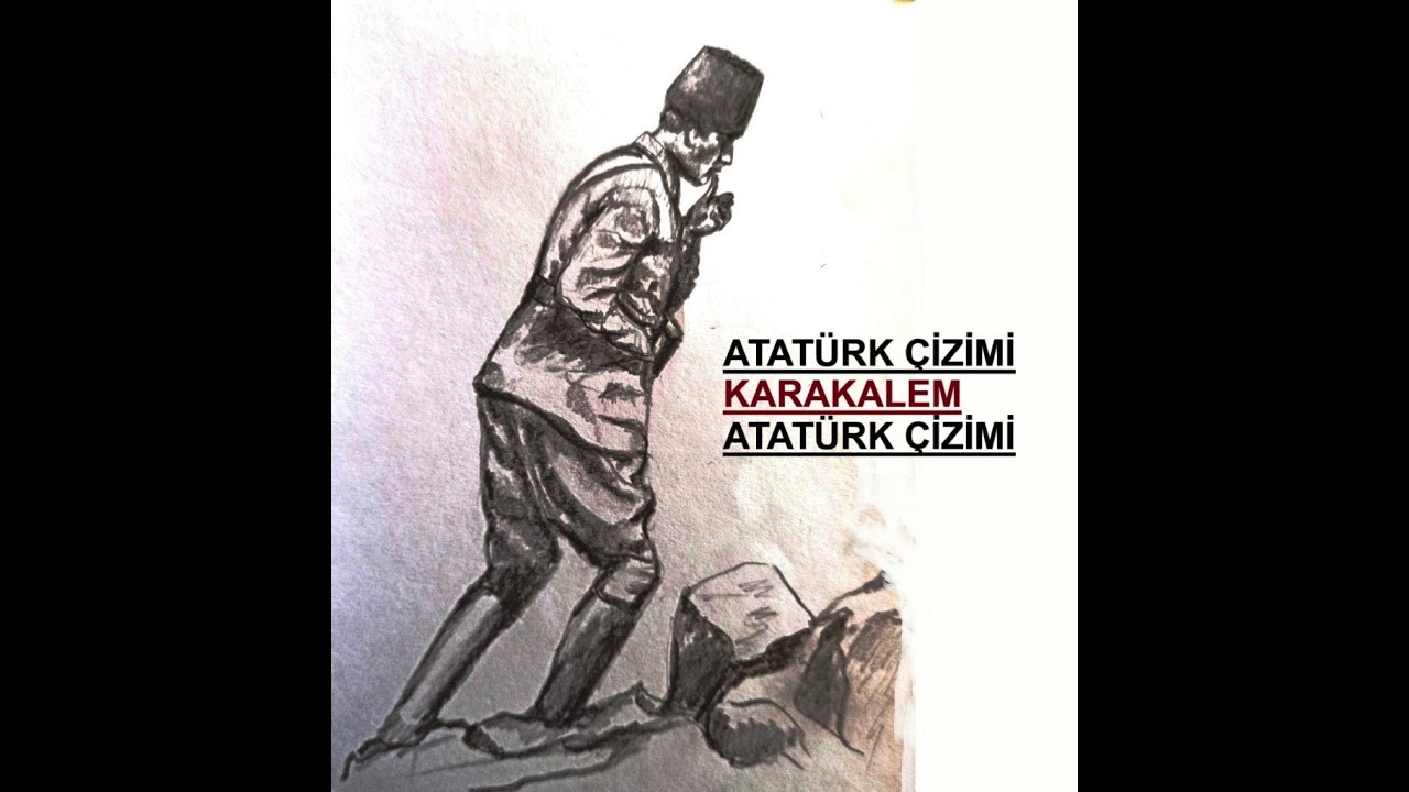 Atatürk Çizimi / Atatürk Kocatepe'de Karakalem Çizim /Adım adım Mustafa Kemal Atatürk Çizimi
