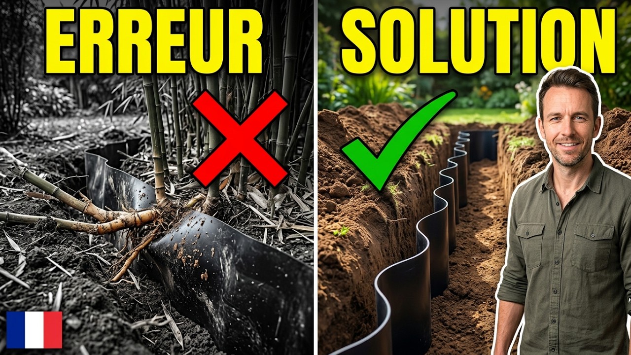 BIEN POSER SA BARRIERE ANTI RHIZOMES DE BAMBOUS