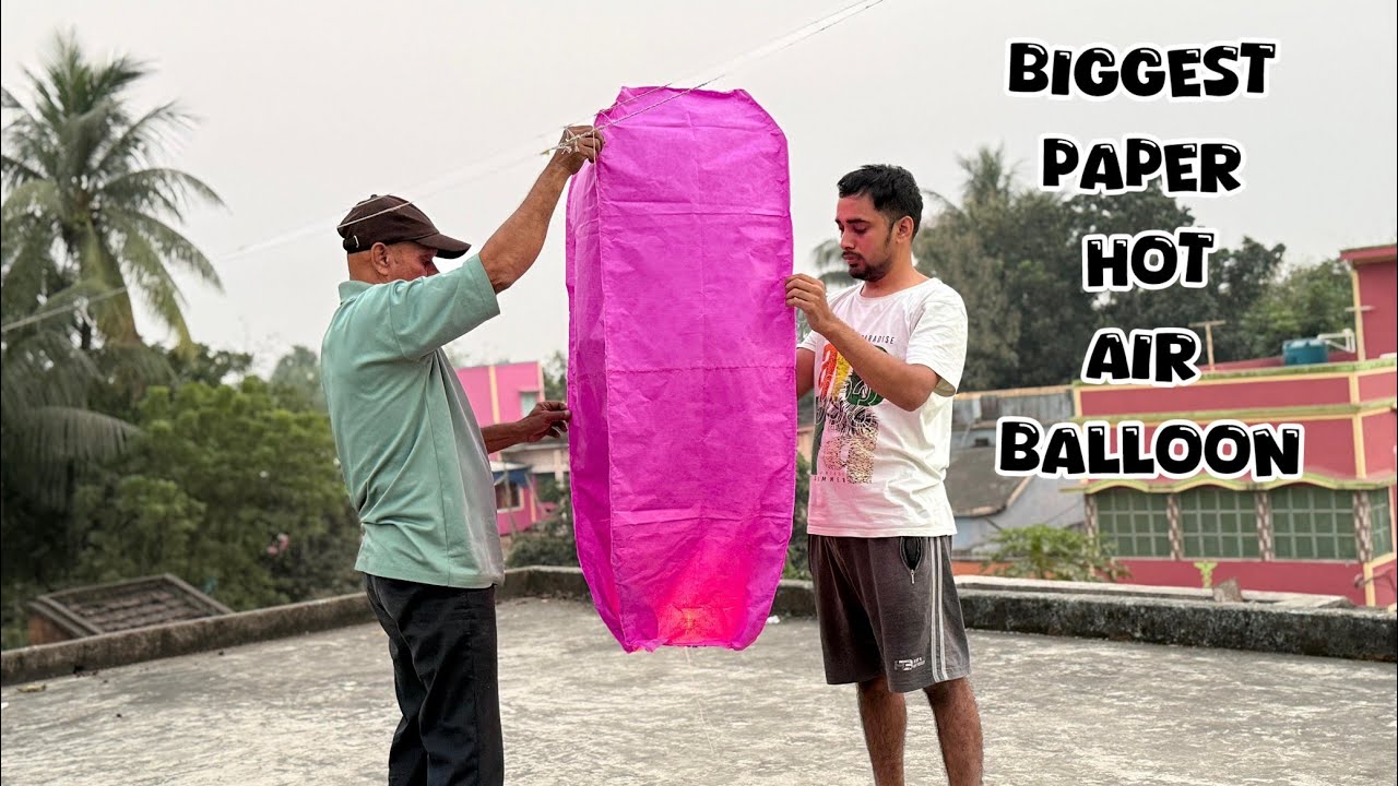 How To Make Hot Air Balloon Using Paper | Sky Lantern 