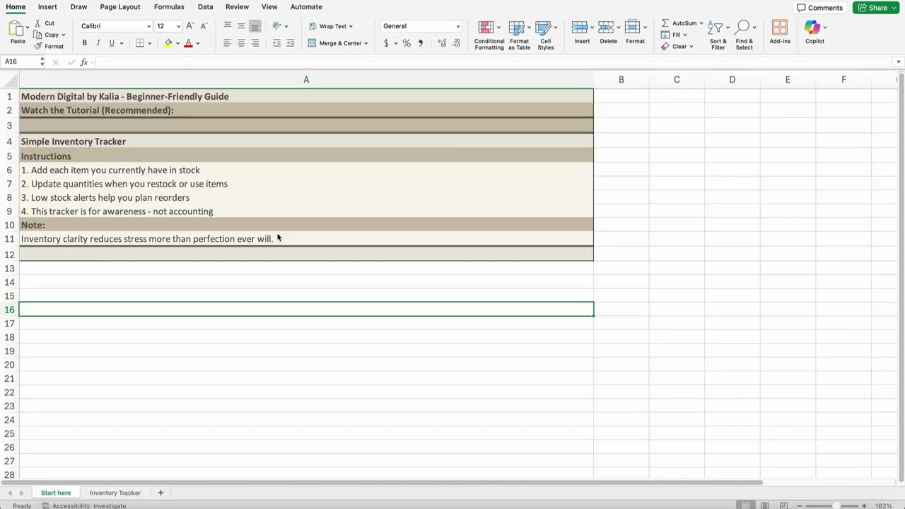 Simple Inventory Tracker for Candle Makers, Beginner Friendly Excel Template