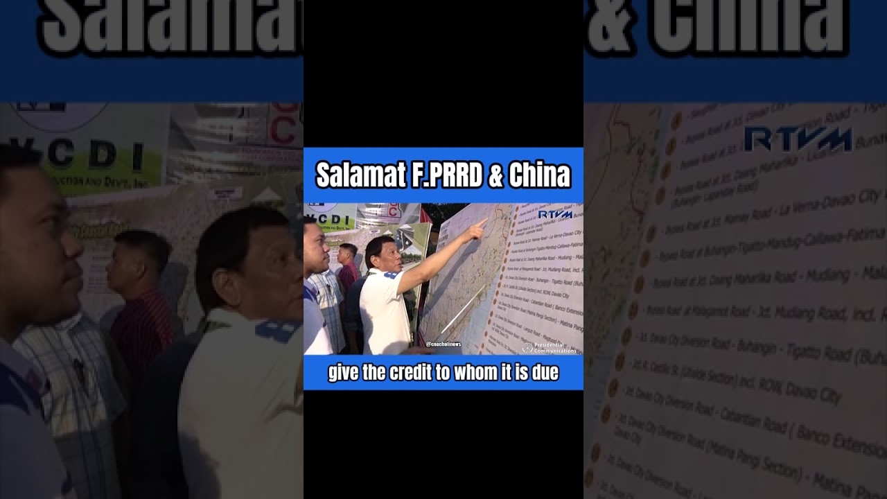 SALAMAT F.PRRD & CHINA: give the credit to whom it is due! 
