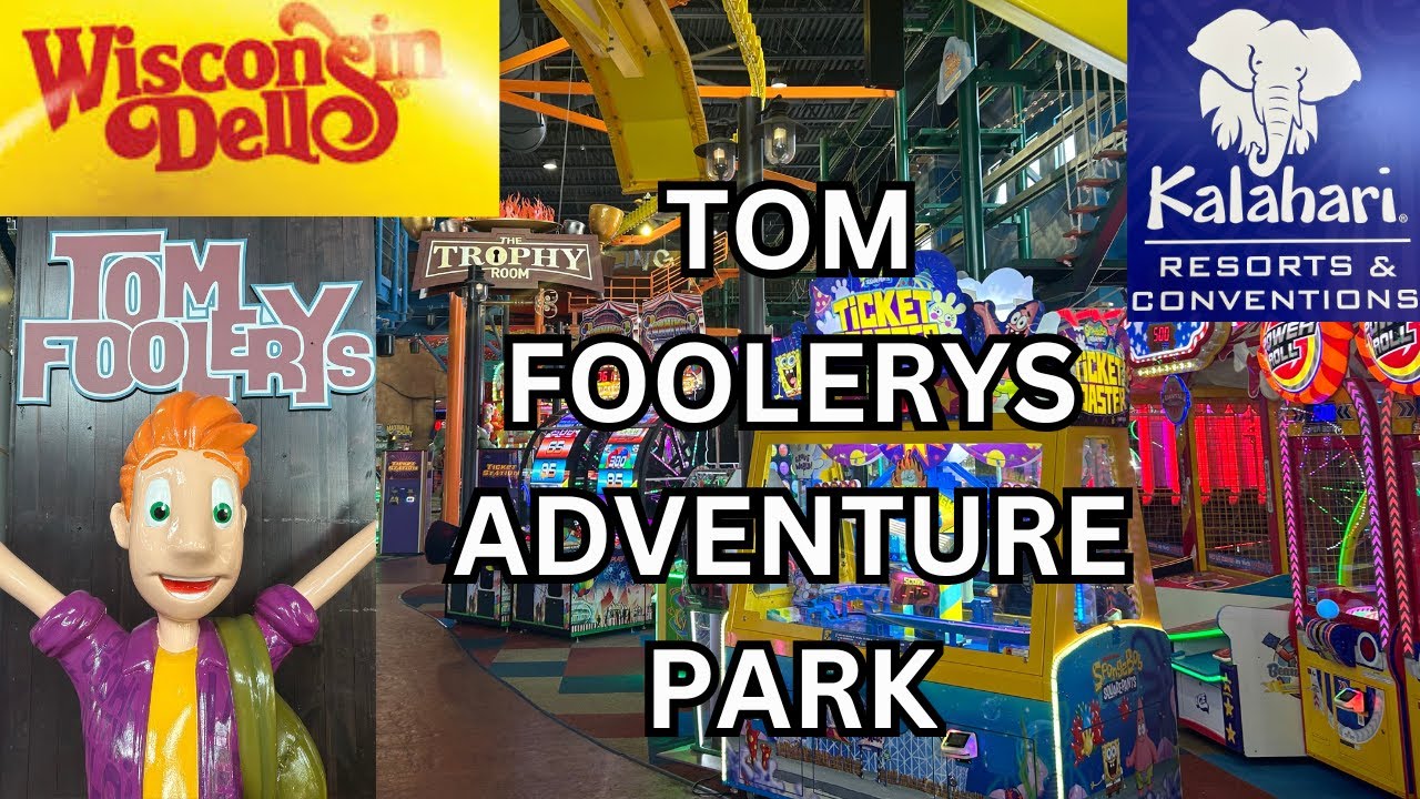 Wisconsin Dells Tour - Tom Foolery's Adventure Theme Park & Arcade Tour - Kalahari Resort Hotel - 4K