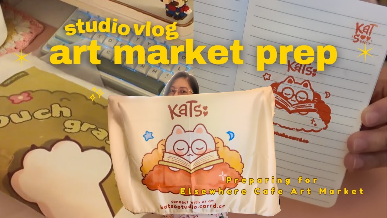 Studio Vlog ✨ Art Market Prep Part 1 | Preparing for Elsewhere Cafe's Art Market ☕
