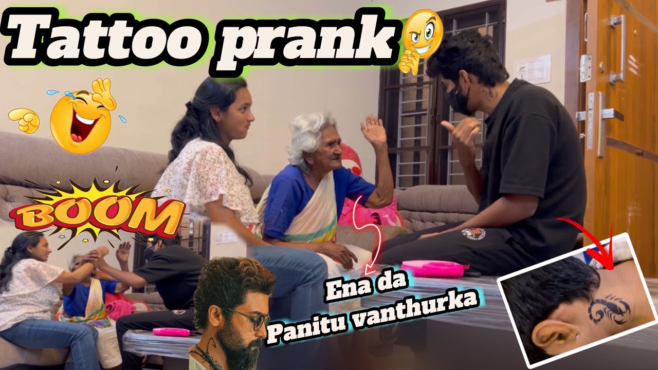 Tattoo prank 😂| Rolex scratch la erunth arambikura 🦂🤣| Gone Wrong ❌ #shajs