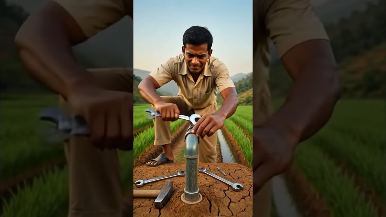 Digging a well to support agriculture 