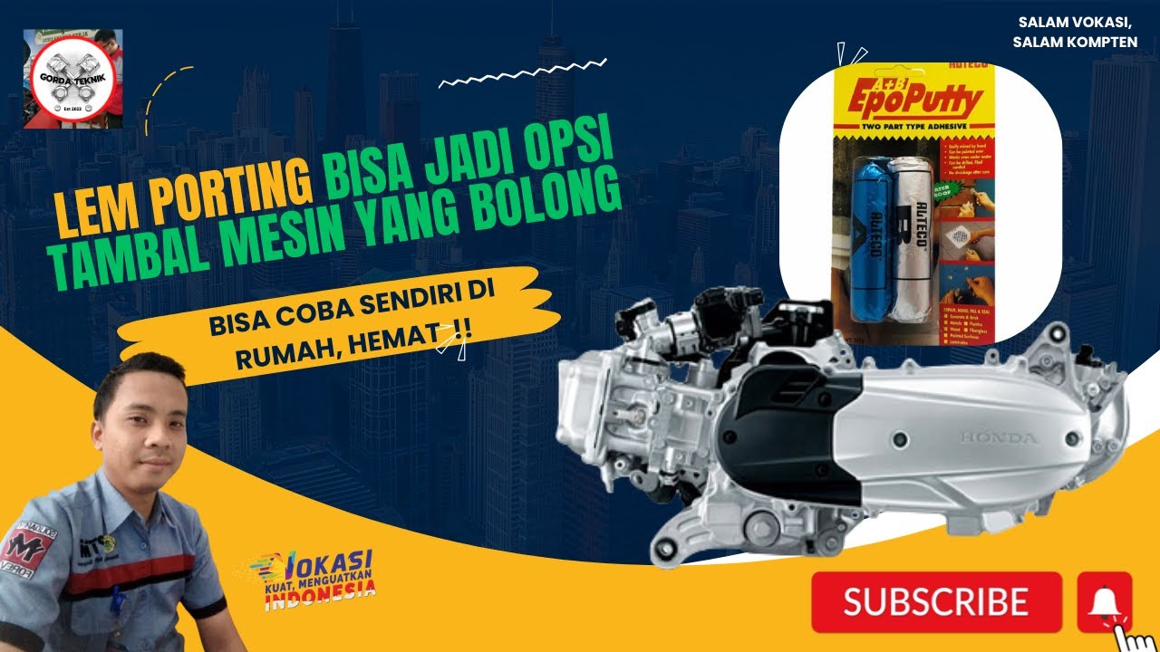 Cara Menggunakan Lem Porting untuk Mesin yang bolong