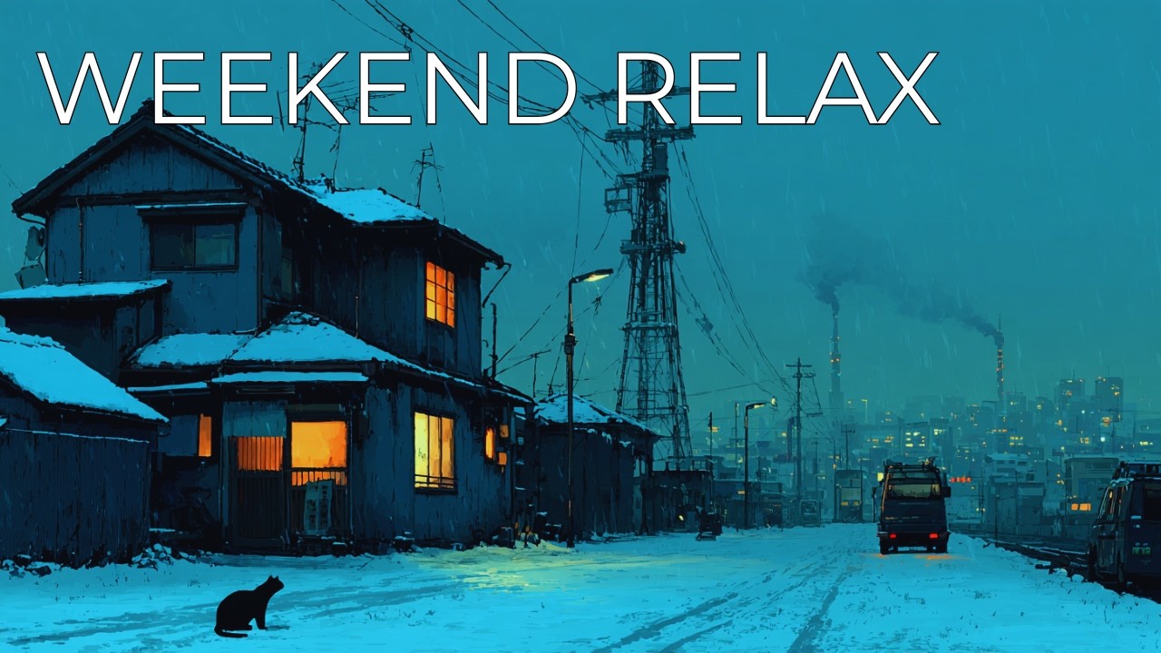 Friday Night Snow ❄️ Mellow Lofi Ambient | Focus & Weekend Relax