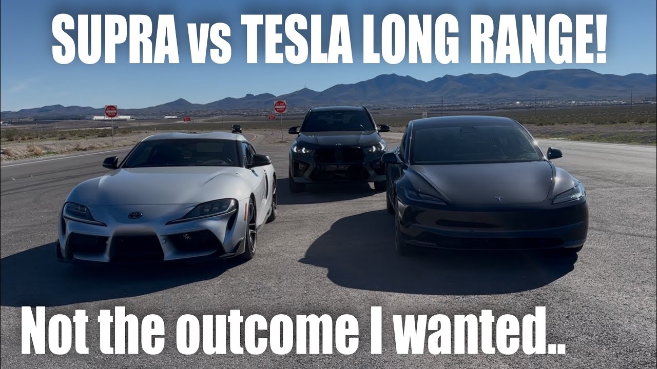 RACE: Toyota Supra 3.0 vs Tesla Model 3 LR AWD!