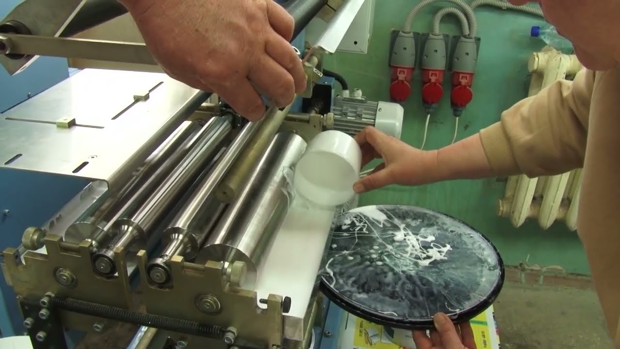 Книговставочная машина 2КВ-350 - работа на холодном клею