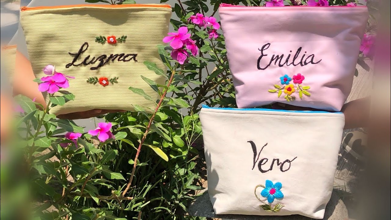 ESPECIAL DE BOLSOS PARÁ MAMÁ❤️ (#4) |DIY❤️| Neceser personalizado + Te enseño mi forma de bordar✨💲🌸