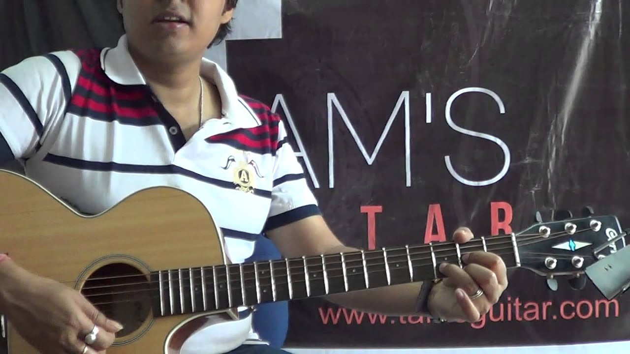 Guitar Lesson:4 hindi songs simplified medley using 4 basic chords lesson (www.tamsguitar.com)