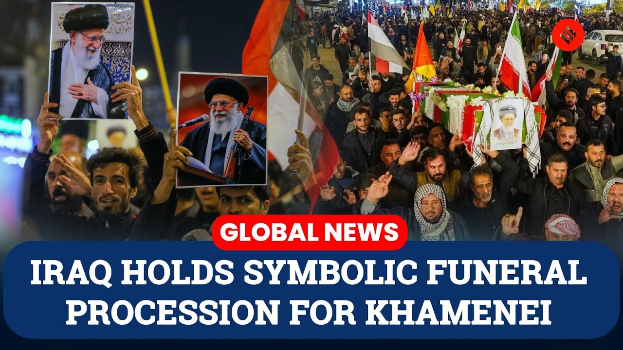 Symbolic Funeral Procession Held For Ayatollah Khamenei In Najaf
