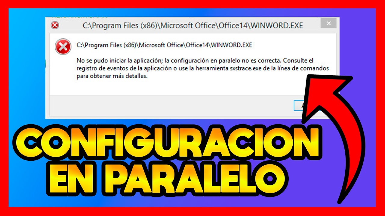 ✅NO SE PUDO INICIAR LA APLICACION [LA CONFIGURACION EN PARALELO NO ES CORRECTA