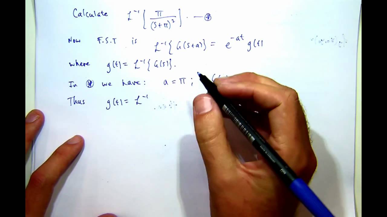 Inverse Laplace transform: first shifting theorem