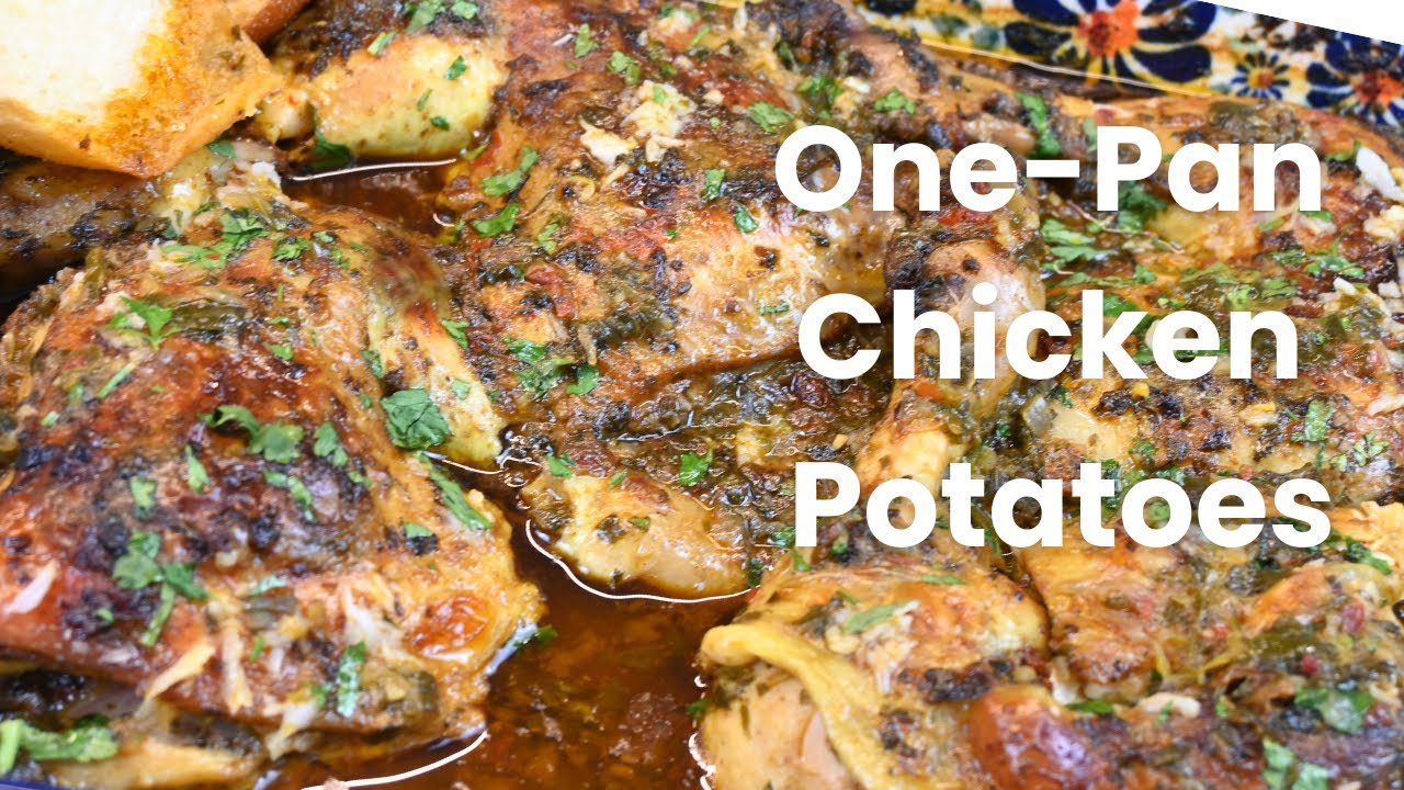 How to make Crispy, Juicy mediterranean Chicken and Tender Potatoes in One Easy Tray