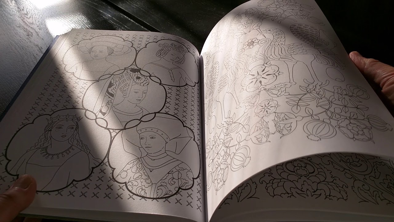 Livre de Coloriage anti-stress adulte . Art médiéval