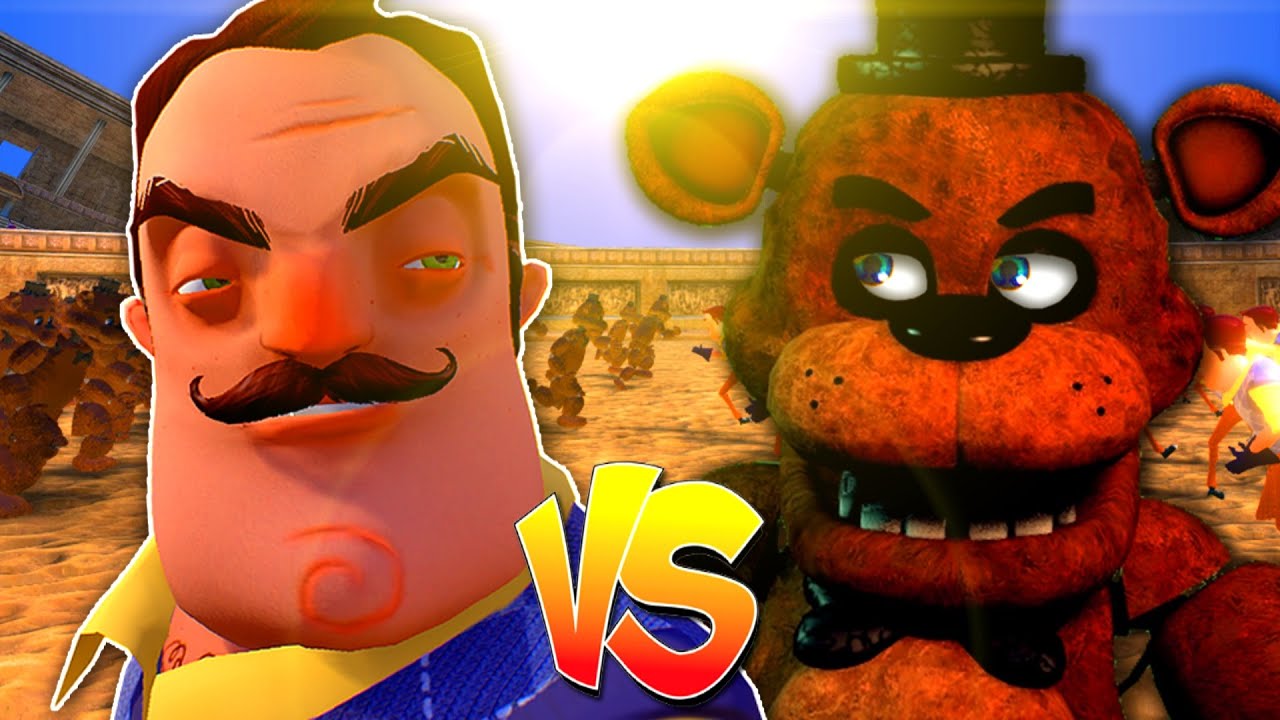 FNAF gegen HELLO NEIGHBOR! (UEBS: Ultimate Epic Battle Simulator)
