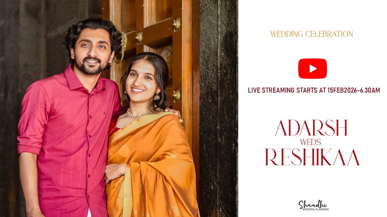 Wedding ceremony | Adarsh & Reshikaa | 15 February 2026 | Live