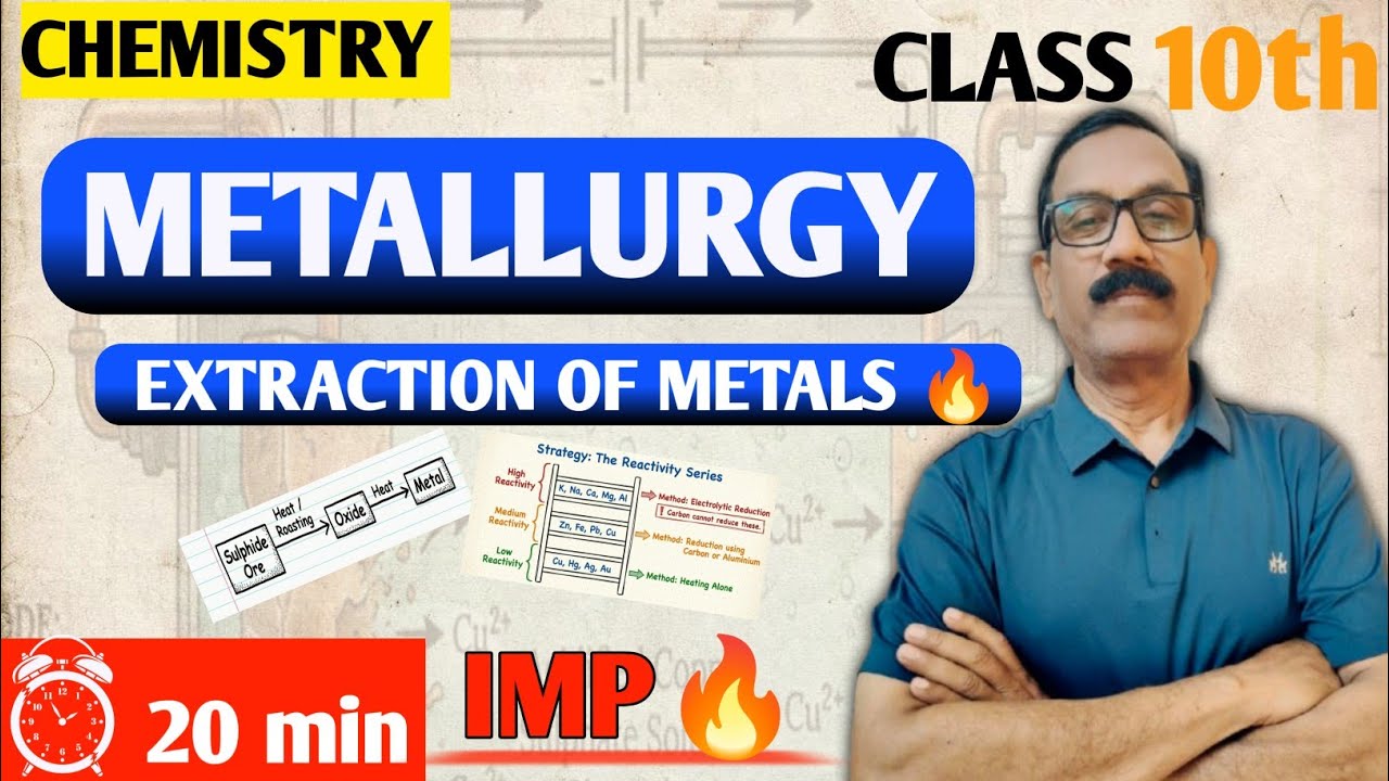 Metallurgy – Extraction of Metals from Ores| One Shot | Class 10 #maths 