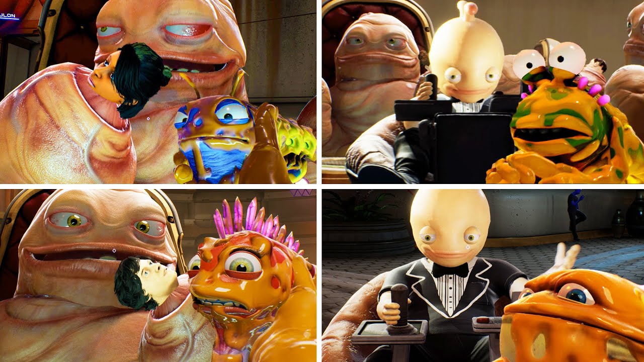 All Guns Reactions To The Alien in Lounge With Human - High On Life 2022