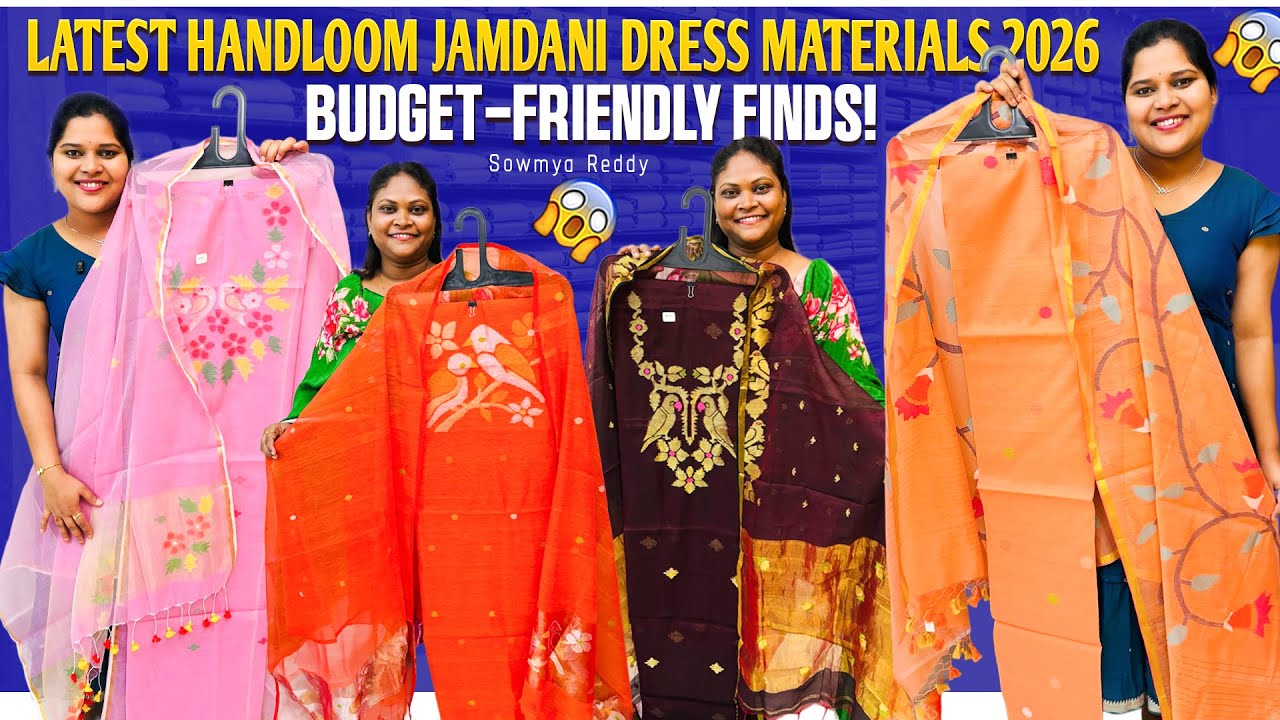 Latest Handloom Jamdani Dress Materials 2026 | Budget-Friendly Finds!