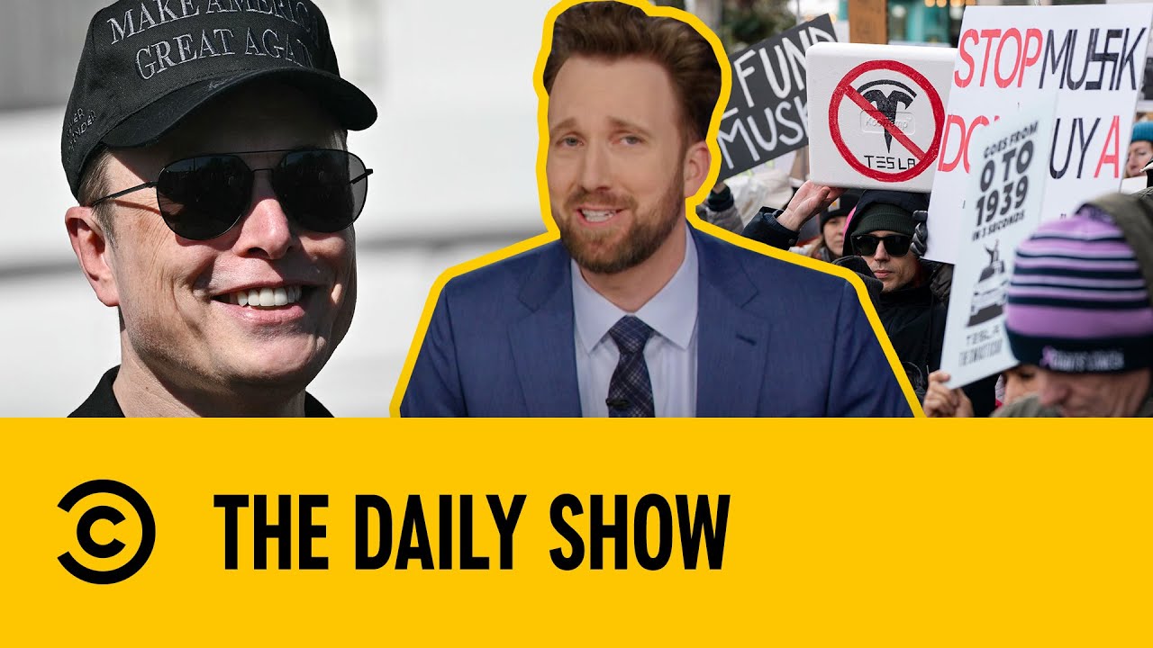 Tesla Cars Vandalised Amid Rising Backlash Against Elon Musk | The Daily Show