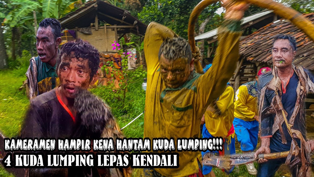 4 KUDA LUMPING LEPAS KENDALI HAMPIR HANTAM!!! KAMERAMEN - BENJANG LBP ASENG DI PALALANGON