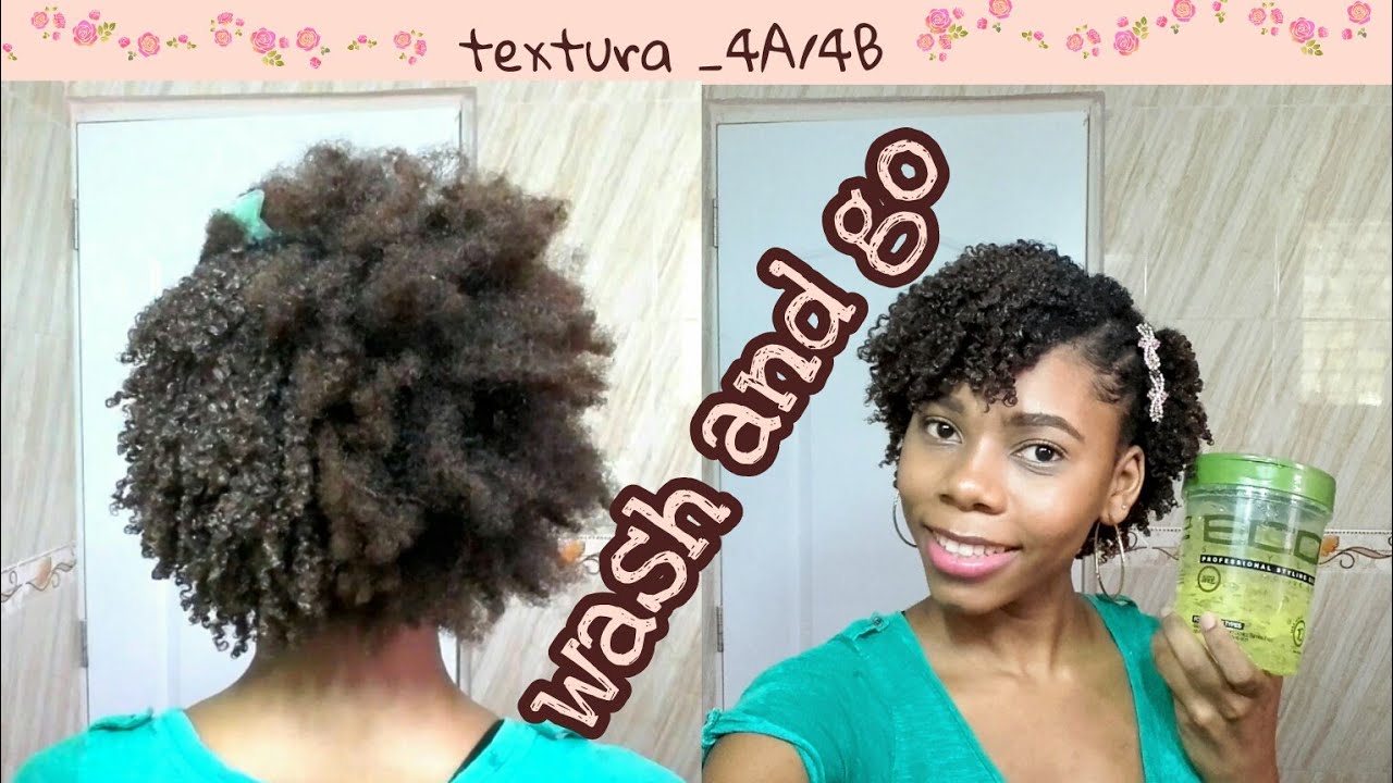 DEFINICIÓN wash and go,  AFRO 4a/4b con gel eco styler |Afro mery 💚