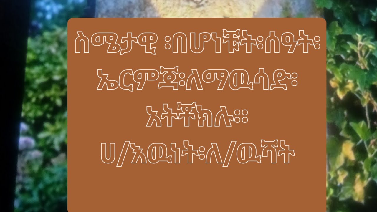 ስሜታዊ፡በሆነቹትሰዓት፡ኤርምጃ፡ለማዉሰድ፡አትቾክሉ፡እዉነት-ዉሸት?Walate Cook11 is live