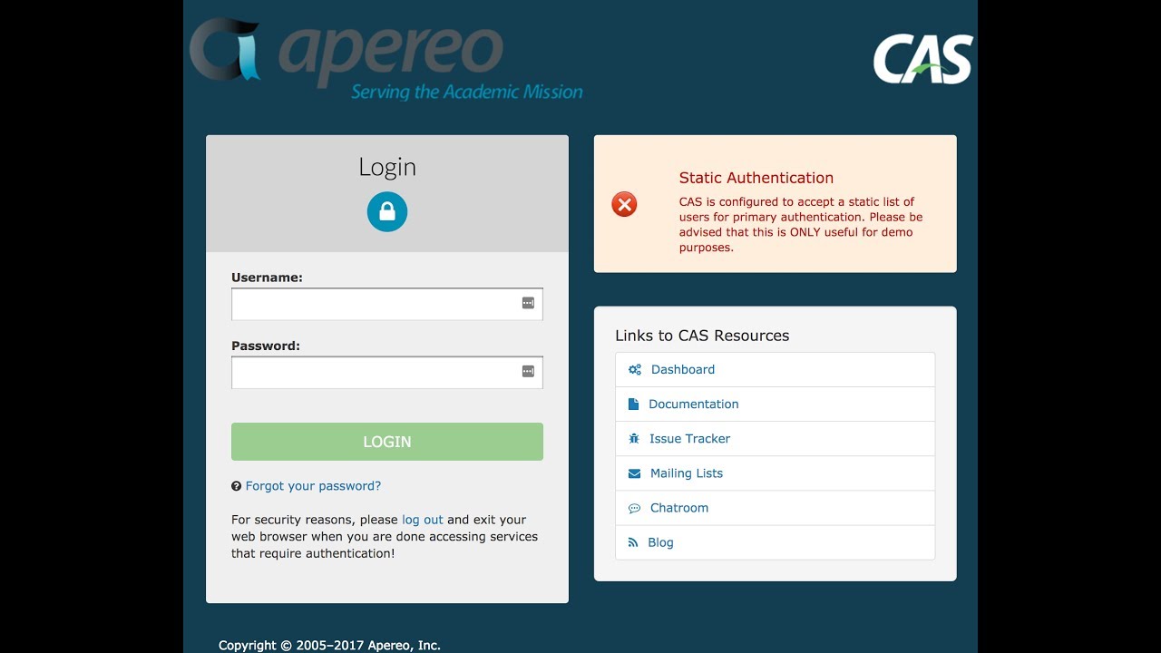 Installing Central Authentication Service (CAS) Server from Gradle Overlay