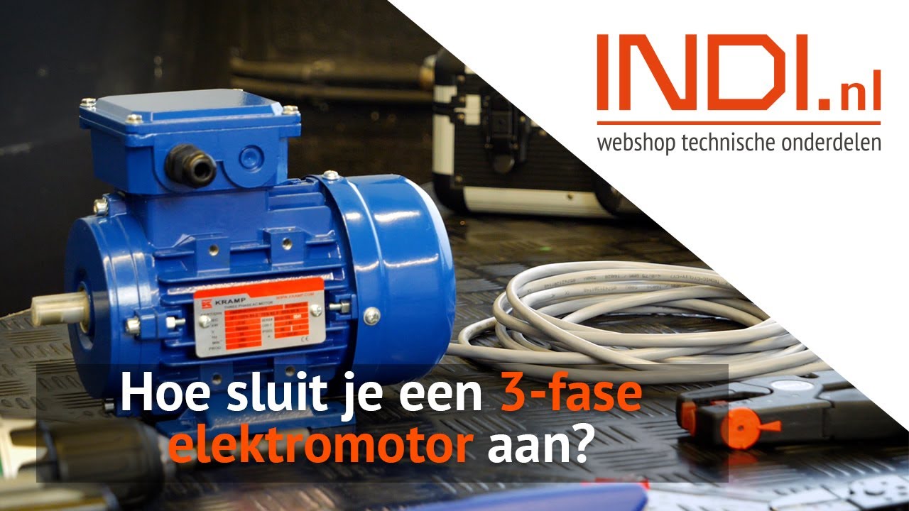 Hoe sluit je een 3-fase elektromotor aan?