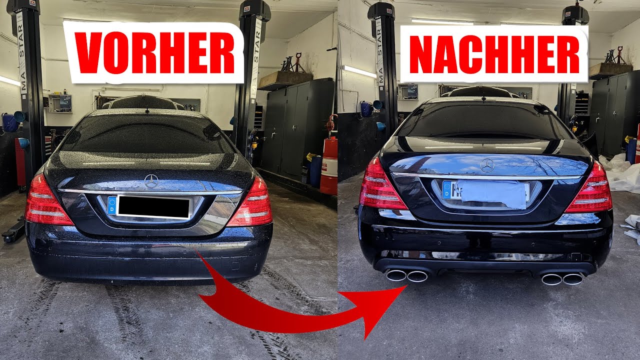 MERCEDES W221 S-KLASSE AMG HECK + AUSPUFF UMBAU | Motor Trading