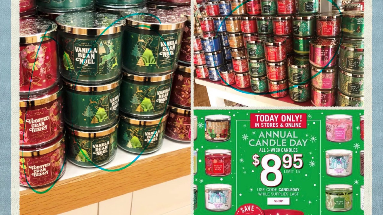 Bath and Body Works Annual Candle Day | 3 wick candles for just $6.50 each!