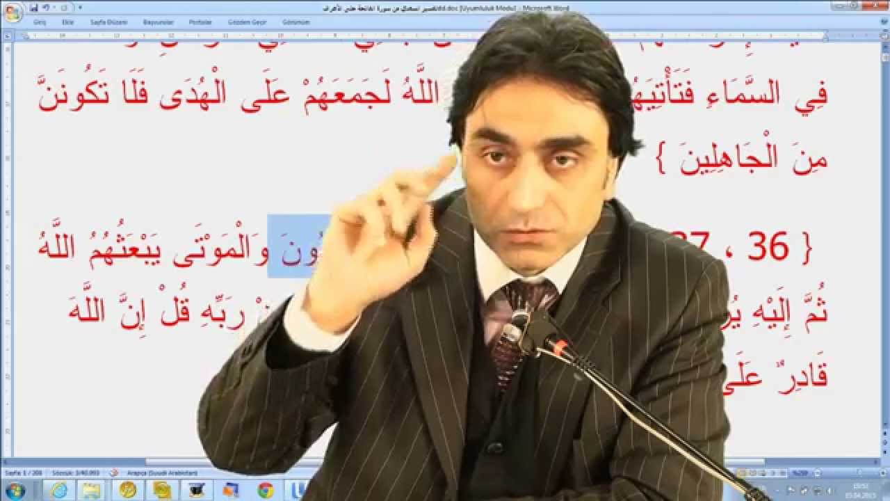 03.04.2015  6 – En’am Suresi  36 – 1  Prof. Dr. Halis Aydemir