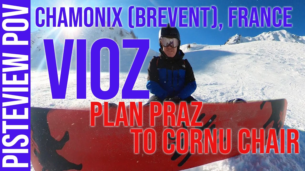 Chamonix, France - Vioz Blue Selfie-Stick Run from Plan Praz to Cornu - Plus a Fall!