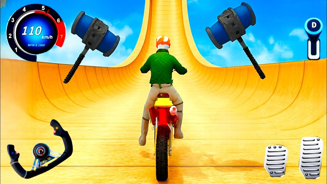 Craziest Bike Stunts In Impossible Tracks Mega Ramp Motorbike Racing Hard Challenge Android Gameplay