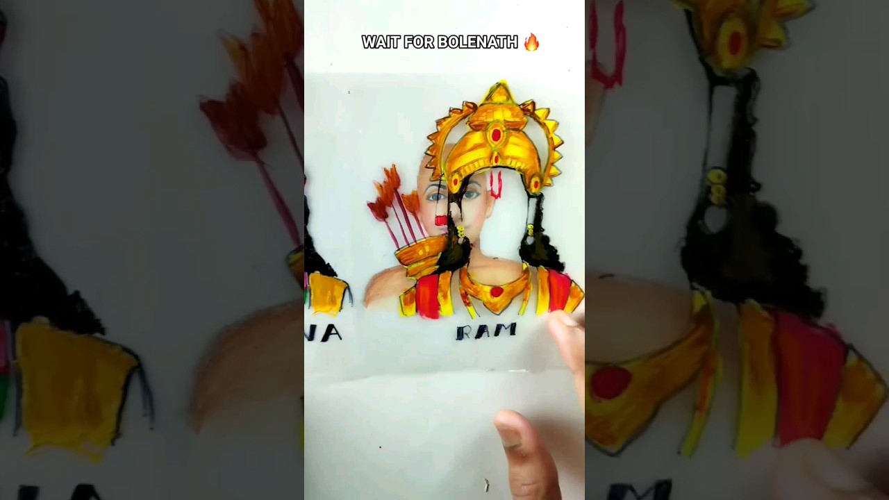 ✨Different Hindus gods 🇮🇳: acrylic painting ⭐✨#goddrawing #shorts #youtubeshorts
