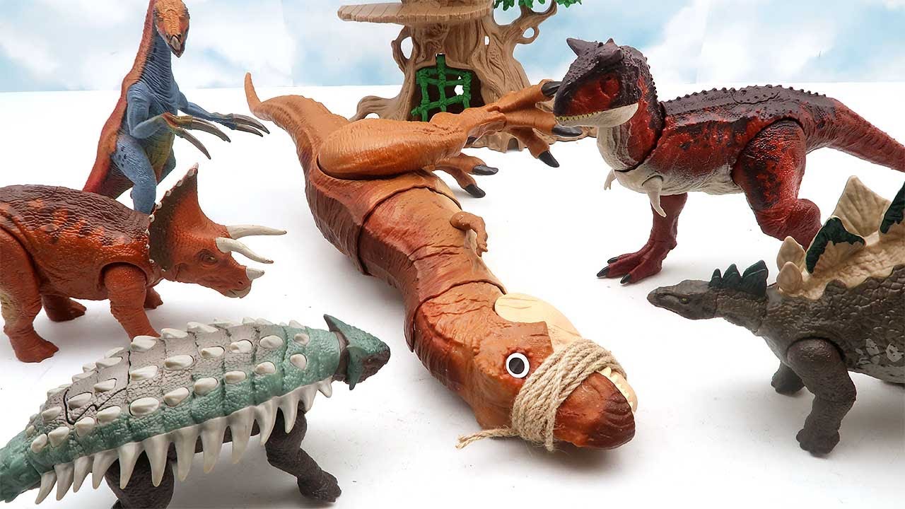 Tyrannosaurus VS Dinosaurs Toys For Kids | T-Rex Eat Mini Dinosaur Eggs 공룡알 먹은 티라노